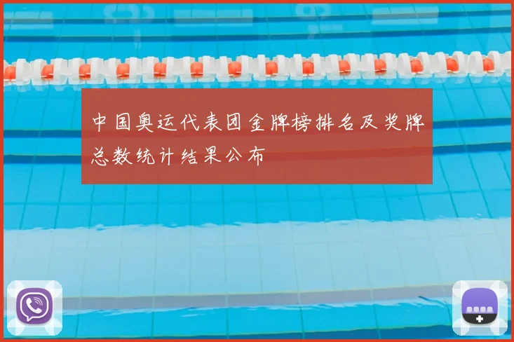 中国奥运代表团金牌榜排名及奖牌总数统计结果公布